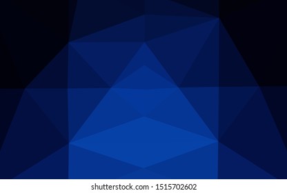 Dark BLUE vector abstract mosaic pattern. Colorful illustration in abstract style with gradient. Template for your brand book.