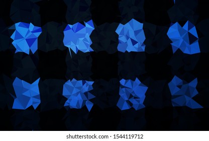 Dark BLUE vector abstract mosaic pattern. Colorful illustration in abstract style with gradient. Elegant pattern for a brand book.