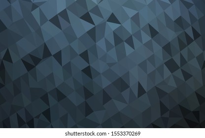Dark BLUE vector abstract mosaic background. A sample with polygonal shapes. Completely new design for your business.