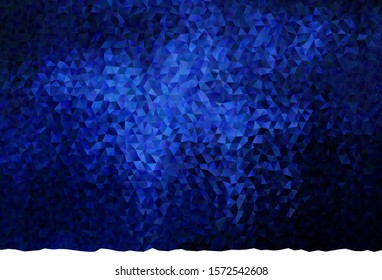 Dark BLUE vector abstract mosaic background. Triangular geometric sample with gradient.  New template for your brand book.