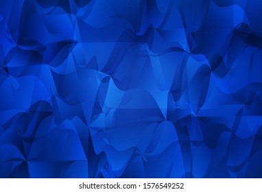 Dark BLUE vector abstract mosaic backdrop. Colorful illustration in polygonal style with gradient. Textured pattern for your backgrounds.