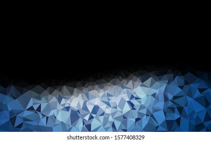 Dark BLUE vector abstract mosaic backdrop. Creative illustration in halftone style with gradient. Brand new design for your business.