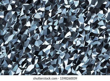 Dark BLUE vector abstract mosaic pattern. Geometric illustration in Origami style with gradient.  Template for cell phone's backgrounds.