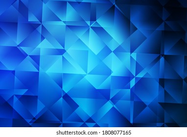 Fondo de mosaico abstracto del vector azul oscuro. Ilustración geométrica creativa en estilo Origami con gradiente. Diseño poligonal para su sitio web.
