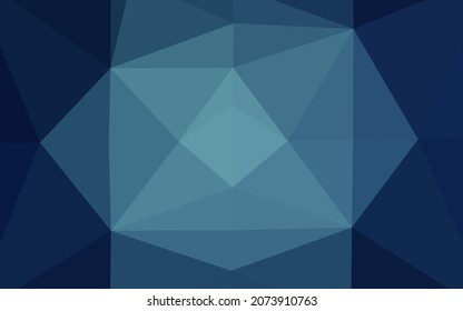 Dark BLUE vector abstract mosaic pattern. Creative illustration in halftone style with gradient. Polygonal design for your web site.
