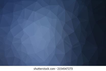 Dark BLUE vector abstract mosaic pattern. Shining illustration, which consist of triangles. Template for your brand book.