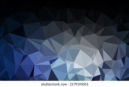 Fondo de mosaico abstracto del vector azul oscuro. Ilustración geométrica en estilo Origami con gradiente. Plantilla para su libro de marca.