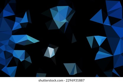 Dark BLUE vector abstract mosaic pattern. A vague abstract illustration with gradient. New texture for your design.