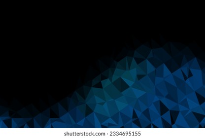 Dark BLUE vector abstract mosaic background. An elegant bright illustration with gradient. Brand new style for your business design.