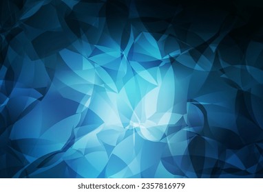 Dark BLUE vector abstract mosaic background. Creative geometric illustration in Origami style with gradient. New template for your brand book.