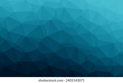 Dark BLUE vector abstract mosaic background. Triangular geometric sample with gradient.  Brand new design for your business.