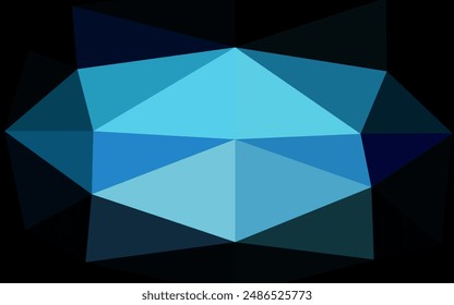 Dark BLUE vector abstract mosaic background. A sample with polygonal shapes. Template for your brand book.