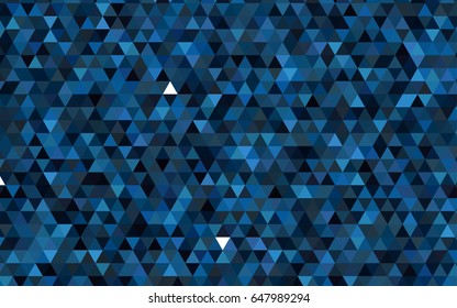Dark BLUE vector abstract mosaic pattern. Geometric illustration in Origami style with gradient.  A completely new template for your business design.