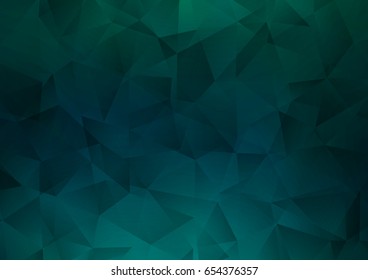 Dark BLUE vector abstract mosaic template. A completely new color illustration in a vague style. Brand-new style for your business design.