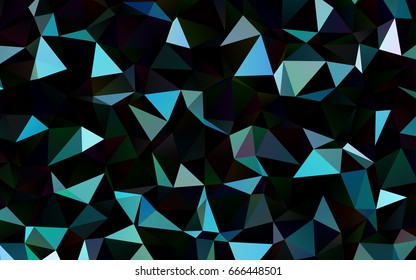 Dark BLUE vector abstract mosaic pattern. Creative geometric illustration in Origami style with gradient. The completely new template can be used for your brand book.