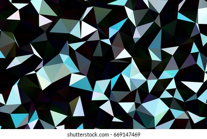 Dark BLUE vector abstract mosaic background. Brand-new colored illustration in blurry style with gradient. A new texture for your design.