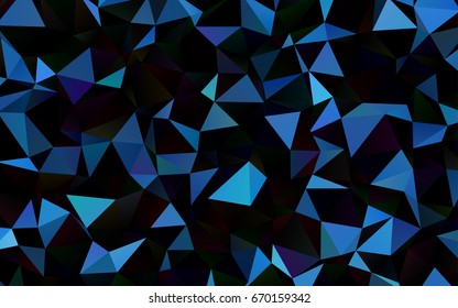Dark BLUE vector abstract mosaic pattern. An elegant bright illustration with gradient. Brand-new design for your business.