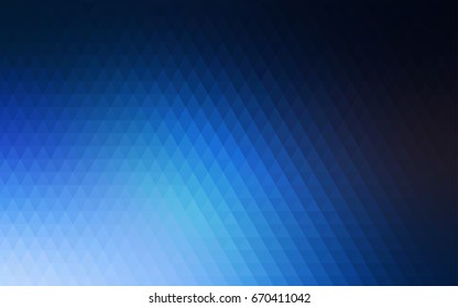 Dark BLUE vector abstract mosaic template. Shining colored illustration in a brand-new style. Triangular pattern for your business design.