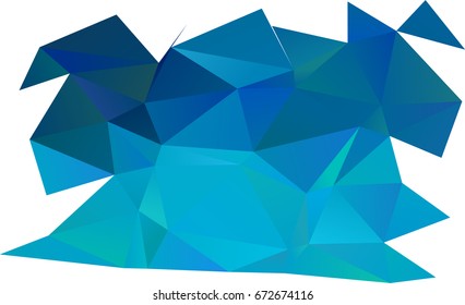 Dark BLUE vector abstract mosaic template. An elegant bright illustration with gradient. The best triangular design for your business.