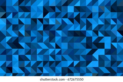 Dark BLUE vector abstract mosaic pattern. A completely new color illustration in a vague style. Triangular pattern for your business design.