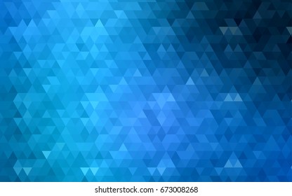 Dark BLUE vector abstract mosaic template. Modern geometrical abstract illustration with gradient. The elegant pattern can be used as part of a brand book.