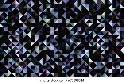 Dark BLUE vector abstract mosaic background. Creative illustration in halftone style with gradient. Triangular pattern for your business design.