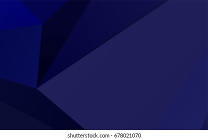 Dark BLUE vector abstract mosaic template. An elegant bright illustration with gradient. The template can be used as a background for cell phones.