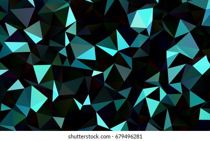 Dark BLUE vector abstract mosaic background. A sample with polygonal shapes. The completely new template can be used for your brand book.