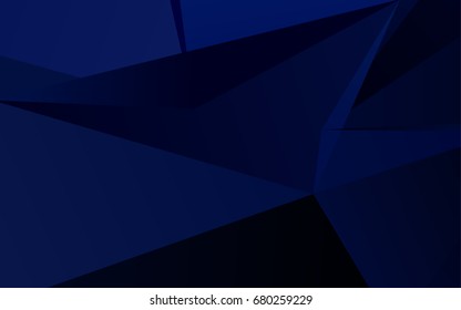 Dark BLUE vector abstract mosaic pattern. A vague abstract illustration with gradient. A completely new design for your business.