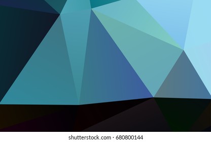 Dark BLUE vector abstract mosaic pattern. Creative illustration in halftone style with gradient. A new texture for your design.