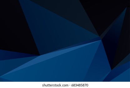 Dark BLUE vector abstract mosaic pattern. Glitter abstract illustration with an elegant design. The template can be used as a background for cell phones.