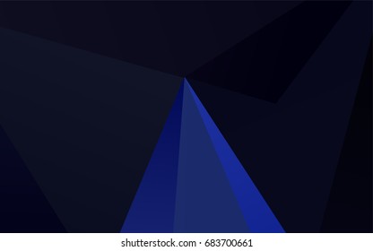 Dark BLUE vector abstract mosaic background. Modern geometrical abstract illustration with gradient. The elegant pattern can be used as part of a brand book.