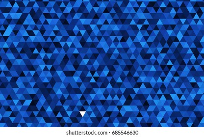 Dark BLUE vector abstract mosaic template. Modern geometrical abstract illustration with gradient. A completely new design for your business.