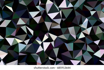 Dark BLUE vector abstract mosaic pattern. Triangular geometric sample with gradient.  The textured pattern can be used for background.