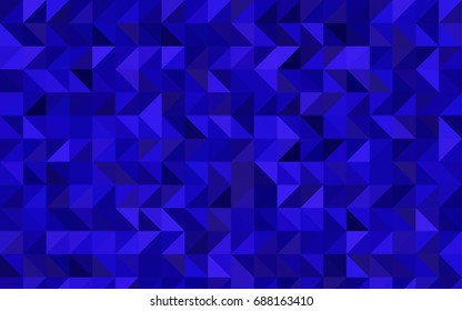 Dark BLUE vector abstract mosaic template. An elegant bright illustration with gradient. The template can be used as a background for cell phones.