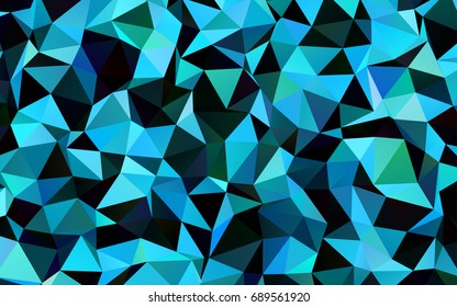 Dark BLUE vector abstract mosaic template. Colorful abstract illustration with gradient. The textured pattern can be used for background.