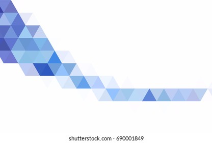 Dark BLUE vector abstract mosaic background. Geometric illustration in Origami style with gradient.  The polygonal design can be used for your web site.