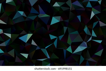 Dark BLUE vector abstract mosaic pattern. A completely new color illustration in a vague style. A completely new design for your business.