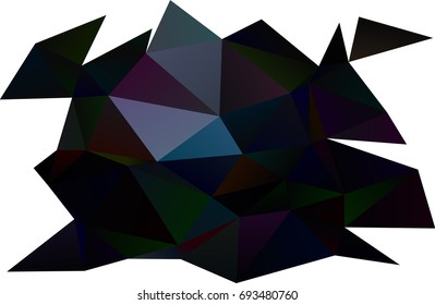 Dark BLUE vector abstract mosaic pattern. An elegant bright illustration with gradient. The best triangular design for your business.