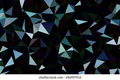Dark BLUE vector abstract mosaic pattern. A vague abstract illustration with gradient. The polygonal design can be used for your web site.