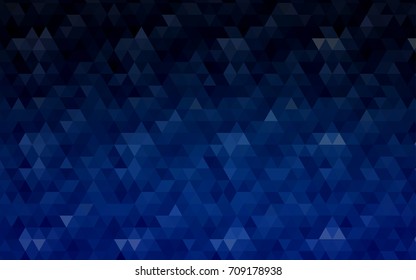 Dark BLUE vector abstract mosaic pattern. Creative geometric illustration in Origami style with gradient. Brand-new design for your business.