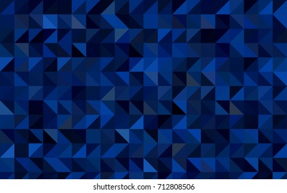 Dark BLUE vector abstract mosaic background. Shining colored illustration in a brand-new style. The polygonal design can be used for your web site.