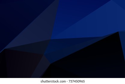 Dark BLUE vector abstract mosaic pattern. Creative geometric illustration in Origami style with gradient. The template can be used as a background for cell phones.