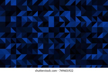 Dark BLUE vector abstract mosaic template. A completely new color illustration in a vague style. Brand-new design for your business.