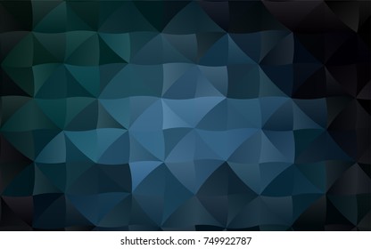 Dark BLUE vector abstract mosaic template. A completely new color illustration in a vague style. Brand-new style for your business design.