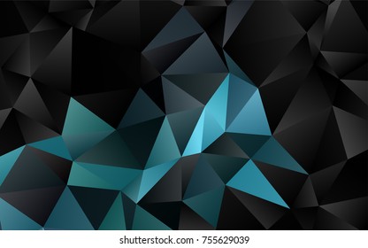 Dark BLUE vector abstract mosaic template. A completely new color illustration in a vague style. A completely new design for your business.