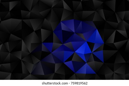Dark BLUE vector abstract mosaic pattern. Colorful illustration in abstract style with gradient. Triangular pattern for your business design.