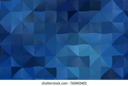 Dark BLUE vector abstract mosaic pattern. Brand-new colored illustration in blurry style with gradient. A completely new template for your business design.