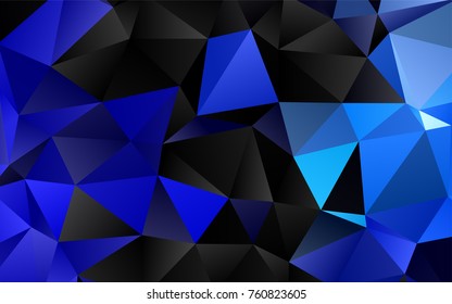 Dark BLUE vector abstract mosaic background. Brand-new colored illustration in blurry style with gradient. The elegant pattern can be used as part of a brand book.