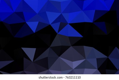 Dark BLUE vector abstract mosaic pattern. A vague abstract illustration with gradient. A completely new template for your business design.